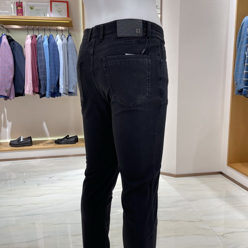 博斯绅威BOSSsunwen男装商务休闲直筒牛仔裤121118102658吊牌1380