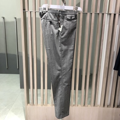 卡尔丹顿20年秋冬款绵羊毛格纹套西西裤KAAW12601吊牌2300