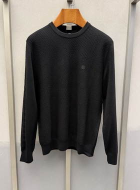 卡尔丹顿秋冬款商务休闲绵羊毛圆领毛衣SEMW54126RAB8专柜1698