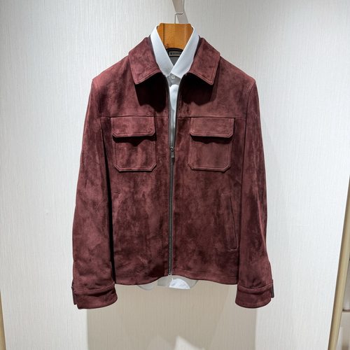 博斯绅威秋冬羊皮翻领夹克7980