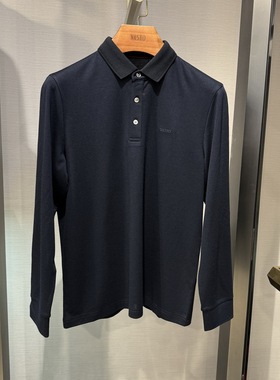 VASTO华斯度男装秋冬商务休闲翻领长袖T恤42Y052157专柜1686