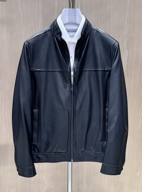 卡尔丹顿男装24秋冬商务立领真皮夹克外套KEBW19311LAB2专柜8800