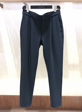 卡尔丹顿秋冬款橡筋腰直筒休闲长裤KACW12264专柜1680