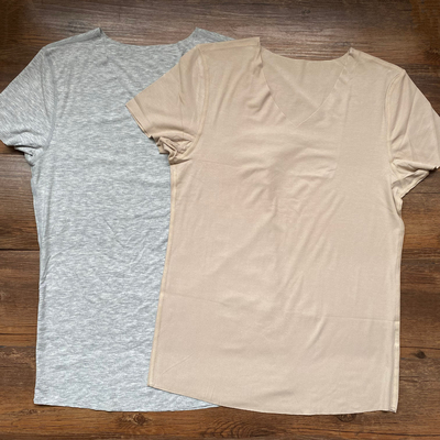 无痕短袖打底T恤衫 随心裁打底上衣内搭兰精莫代尔 两件