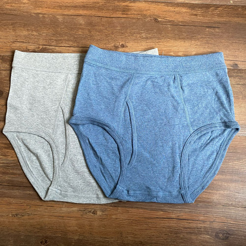 外贸出口日本中老年中高腰男士纯棉内裤柔软亲肤全棉前开三角短裤