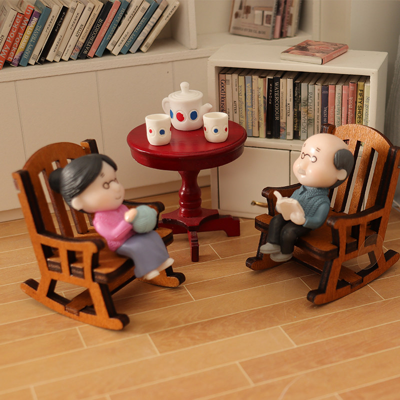 木质小椅子摆件微缩场景迷你家具家居/生活场景