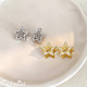 Earrings Star Saturn 欧美风珍珠五角星耳钉镂空水钻土星耳环