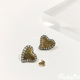 Cubic 复古水钻环绕西太后土星爱心耳环 Earrings Heart Saturn