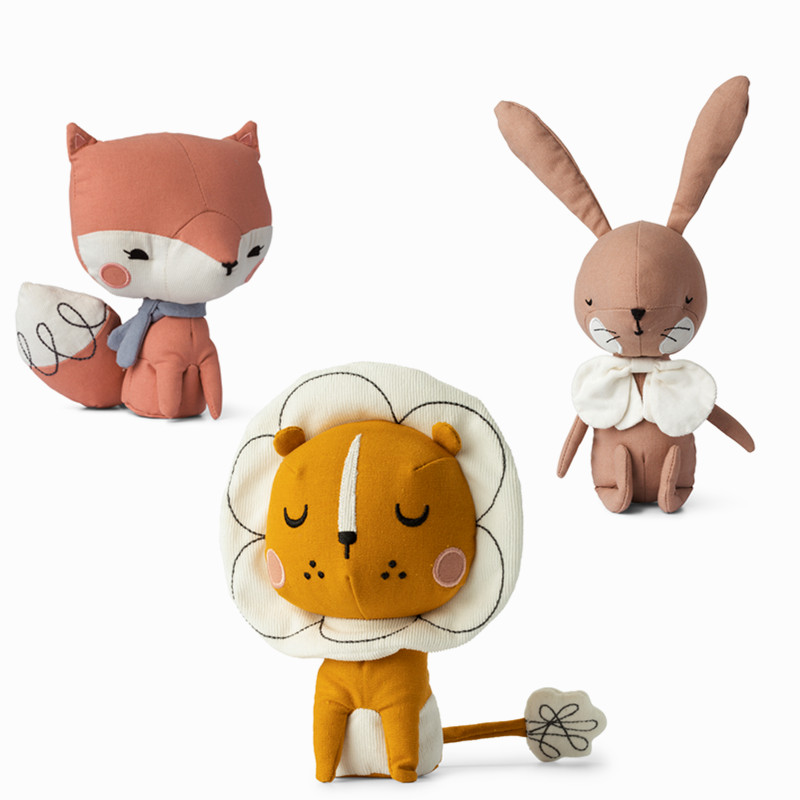 PiccaLoulou布艺狮子兔子狐狸