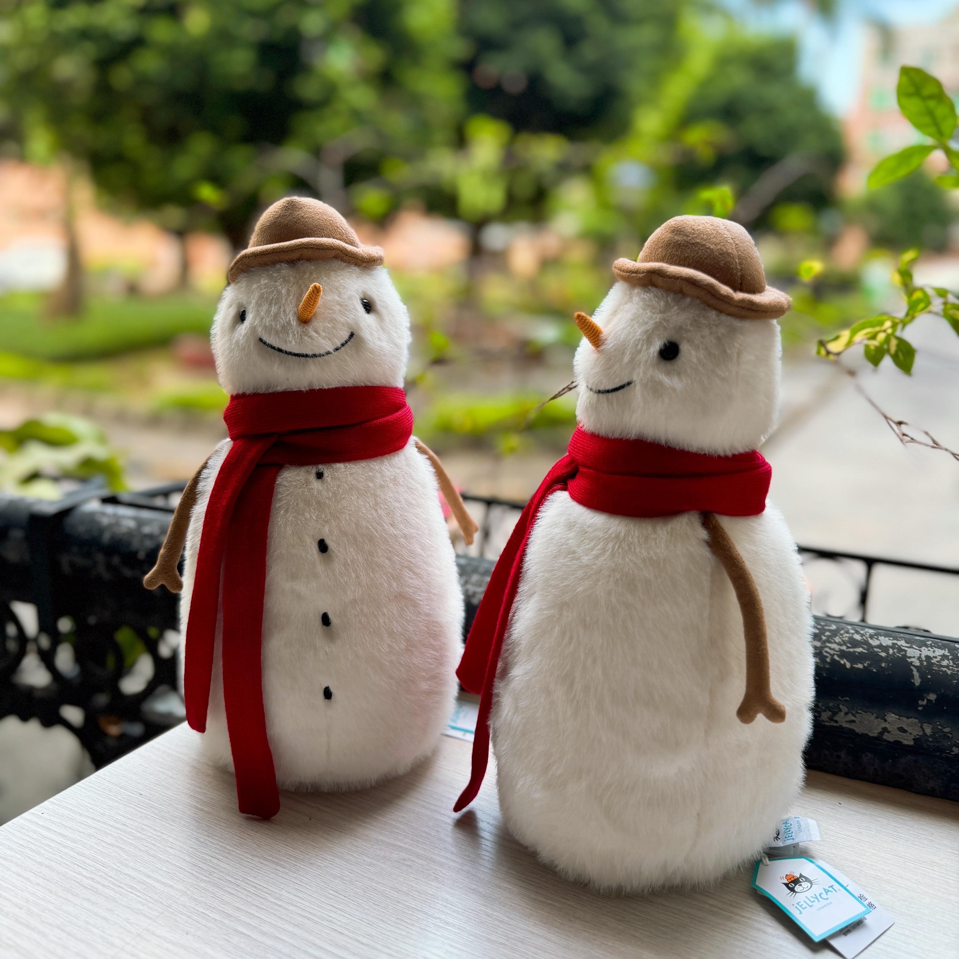 英国Jellycat 2024新品Jesse Snowman杰西雪人毛绒玩具 公仔玩偶