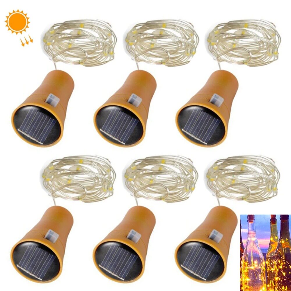 LED铜线串灯太阳能瓶酒塞发光瓶盖塞灯节日婚庆庭院氛围灯饰灯