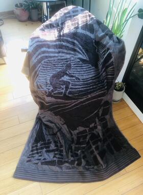 外贸浴巾纯棉运动沙滩巾健身披肩吸水保暖温泉大尺寸100X160cm