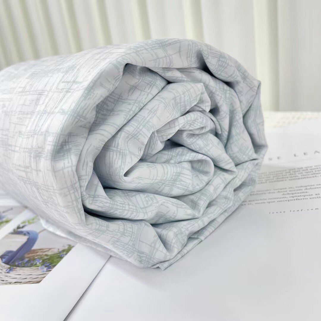 外贸纯色双人全棉床护垫简约