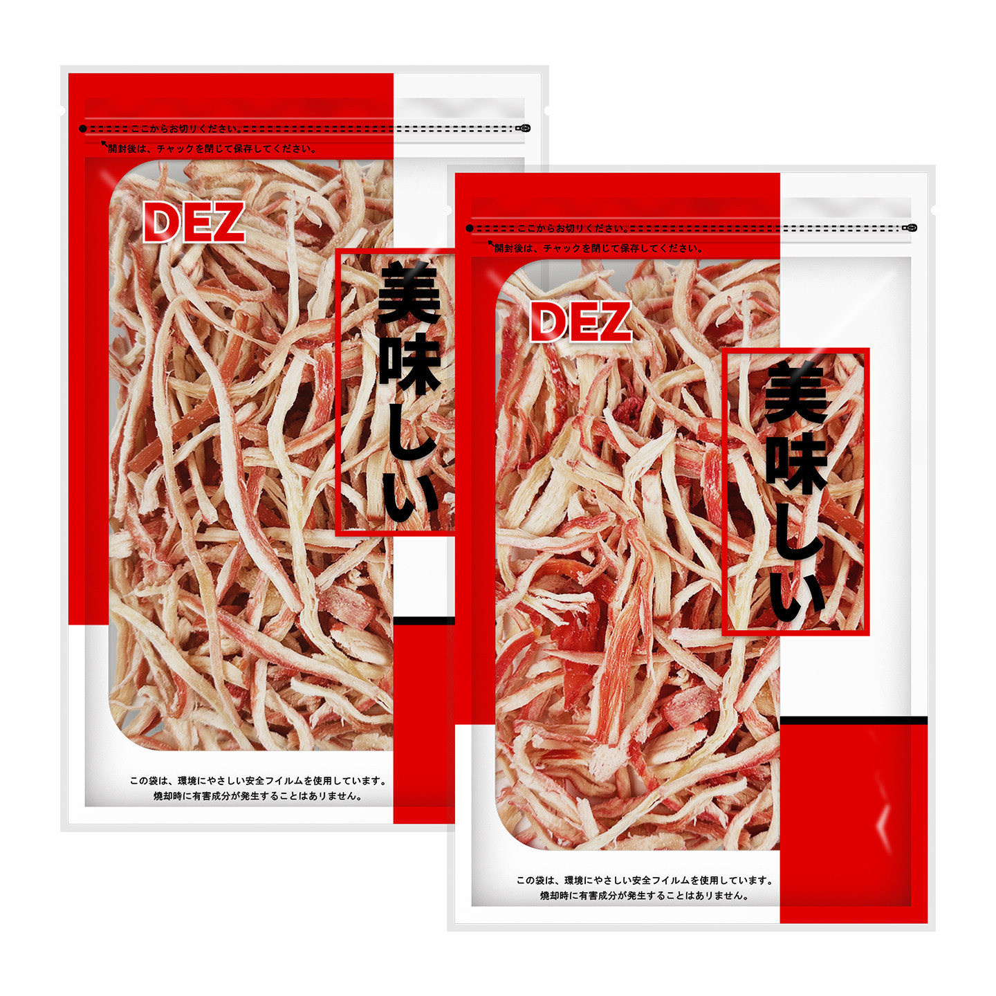 DEZ炭烧鱿鱼丝辣味120g即食零食袋装美味海鲜小包装休闲食品