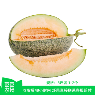 2个装 芭芭农场 哈密瓜3斤1 产地直发 香甜多汁