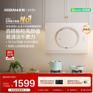 老板21A6H白色抽油烟机小型家用厨房用大吸力侧吸排脱吸油免拆洗