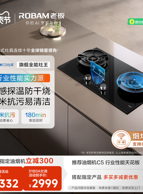 [全能灶王]老板定时防干烧C5/51B0A家用燃煤天然气双灶台具官方