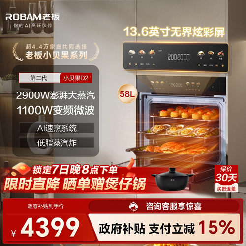 老板小贝果D2微蒸烤一体机