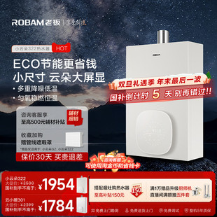 老板燃气热水器家用天然气恒温静音小尺寸 云小暖301 小云朵322