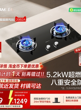 老板星辰系列20B2A/B0A天然气燃气灶家用双灶台猛火液化气灶具