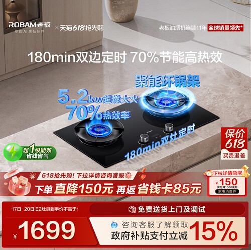 老板双边定时E2节能灶