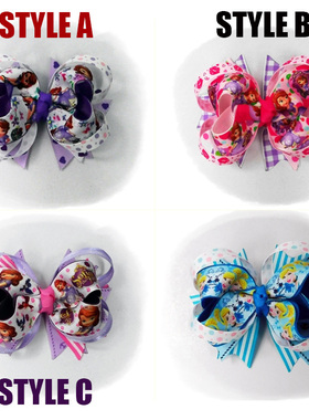 現貨 苏菲亚公主 灰姑娘蝴蝶结 卡通髮夾头箍 Hair Clip儿童发饰