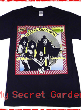 現貨 KISS Hotter Than Hell吻樂隊英國官方短袖T恤Shirt金屬搖滾