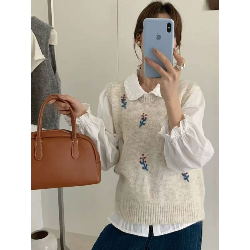 针织马甲女2025新款今年流行爆款秋外穿时髦洋气叠穿毛衣背心马夹