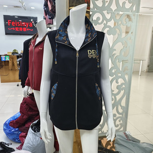 新款 妃诗雅25A05中老年妈妈马甲外套女装 2026年春装