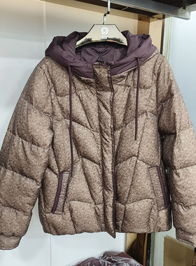 加厚丝瑞sr-087中老年妈妈连帽面包羽绒服奶奶羽绒外套福太太衣服