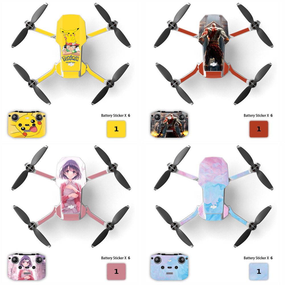 适用大疆DJI MAVIC MINI 2 御mini2贴纸机身遥控器贴纸保护膜配件