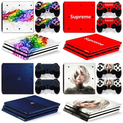 PS4 Pro游戏机全主机贴纸尼尔机械 时尚贴 Skin Sticker侧边贴膜