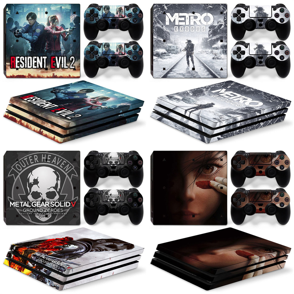 PS4 pro游戏机全身贴纸 metro exodus地铁离去 卡通 Skin Sticker