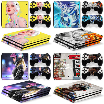 PS4 PRO游戏机全身彩贴 个性保护贴纸 全身贴膜 彩膜 手柄贴纸