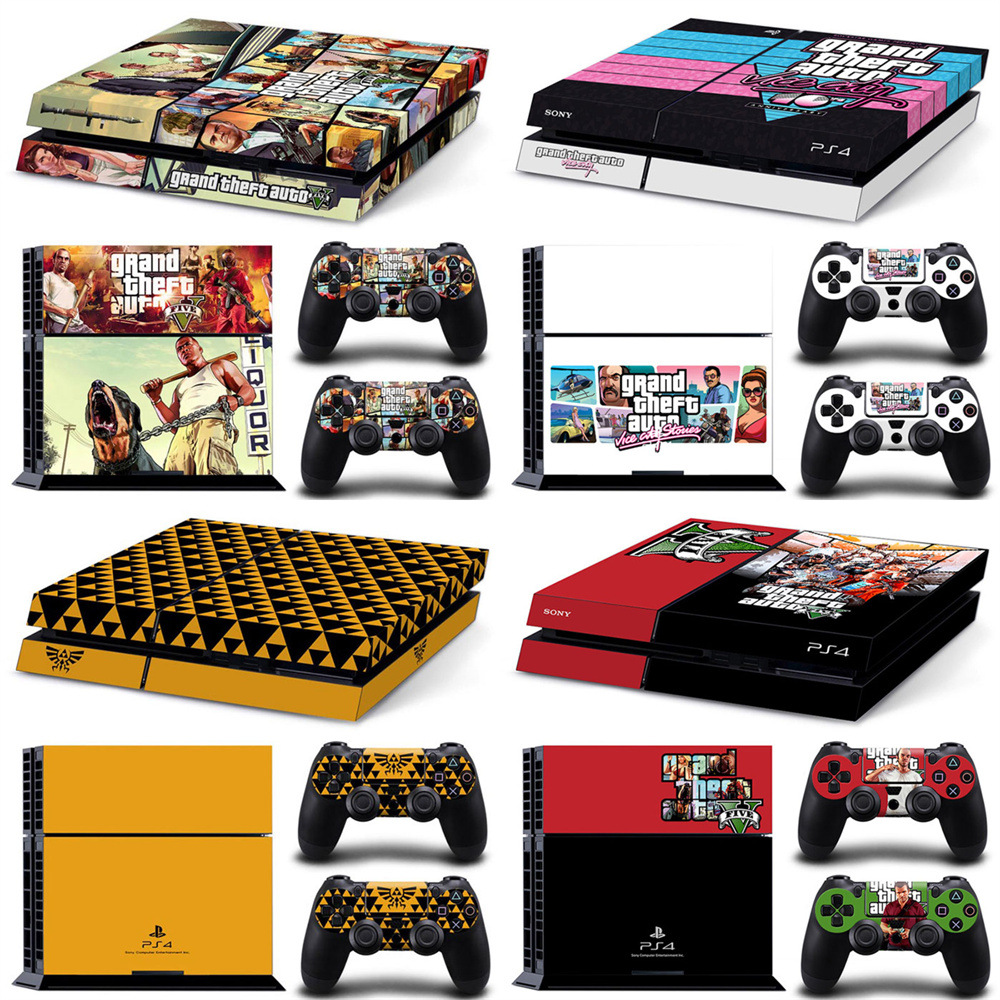 Colorskin PS4 skin sticker主机贴纸炫彩贴膜纸 GTA5手柄贴