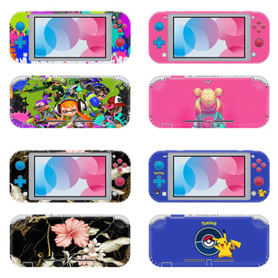 switch 几何图案可反复帖不起气泡 游戏机贴纸 贴膜 lite彩贴