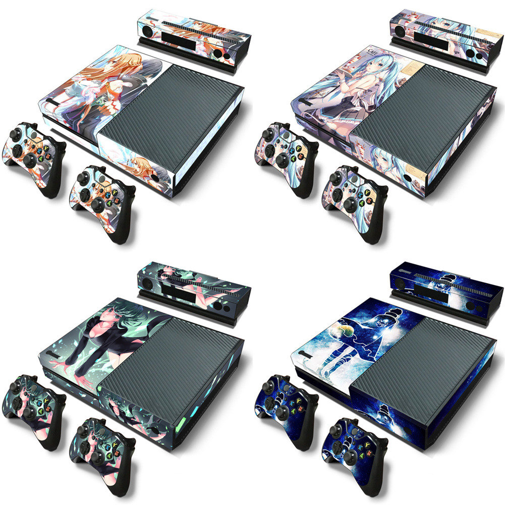 XBOX one游戏机全身贴纸 PVC材质 不起气泡带导气槽 动漫卡通少女