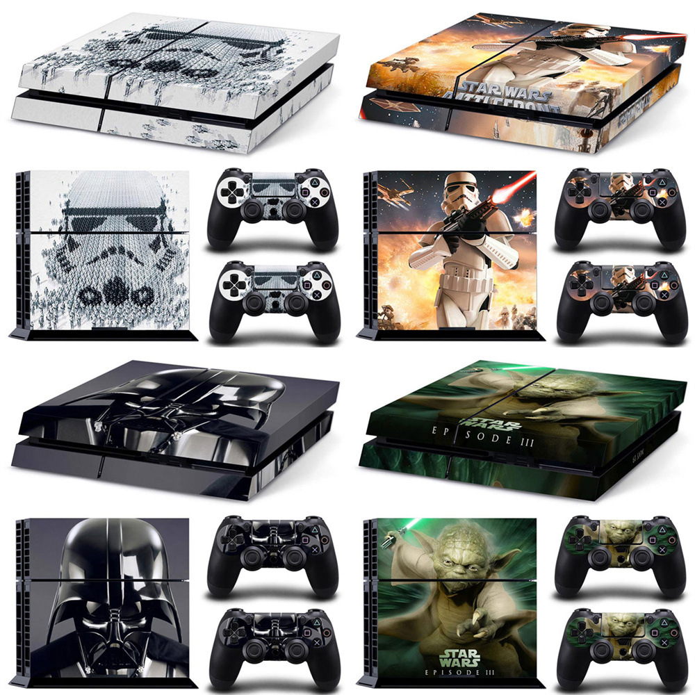 PS4贴纸PS41100/1200主机卡通贴膜机身手柄贴不留胶star war skin