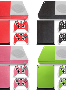 适用于XBOX ONE S主机贴纸磨砂贴膜黑色磨砂白色磨砂贴纸保护膜