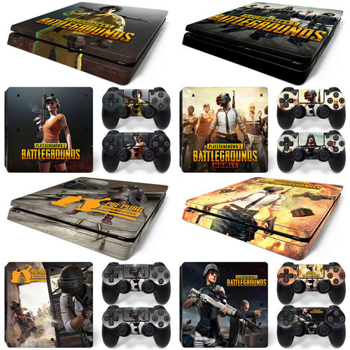 PS4 Slim 游戏机全身贴纸   Playerunknows battle grounds 彩膜