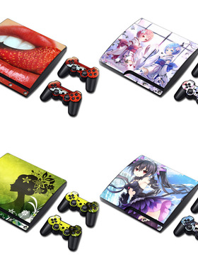 PS3 Slim机身贴纸游戏机贴纸炫彩贴 时尚贴贴纸 性感美女动漫少女