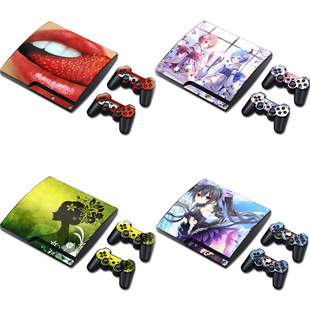 PS3 时尚 贴贴纸 性感美女动漫少女 Slim机身贴纸游戏机贴纸炫彩贴