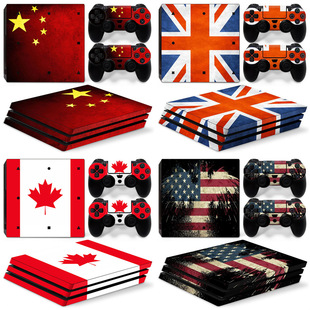 PS4 Pro主机贴膜 PS4 Pro贴纸潮人个性款贴纸 ps4pro贴纸国旗flag