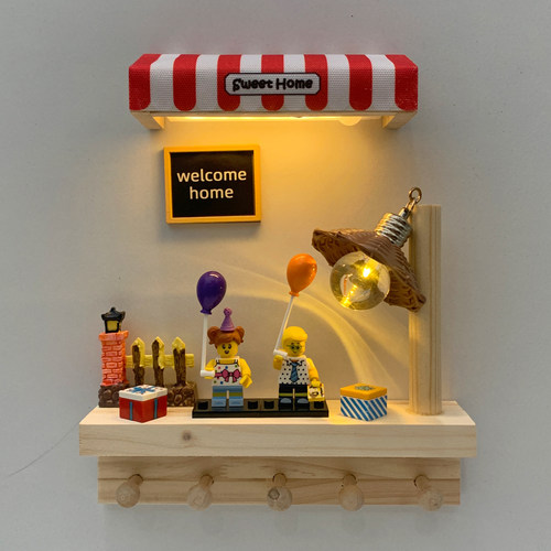 进门钥匙挂钩入户玄关墙上壁挂钥匙收纳架可爱门后装饰挂钩免打孔