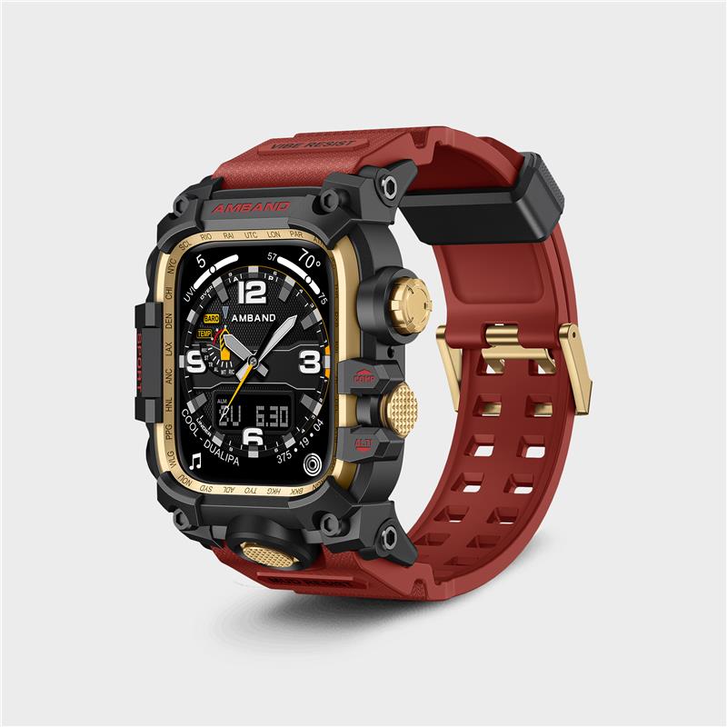 适用苹果Ultra2手表S10小泥王改装表带iwatch10保护壳一体S9男士AppleWatchs8高级s7智能se6运动夏天49mm腕带