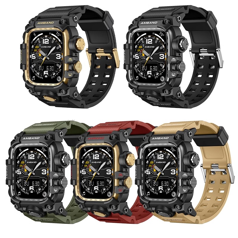 适用AppleWatchUltra保护壳一体苹果S10表带AppleWatch改装Ultra2表壳iWatch10小泥王WatchUltra手表带watchs