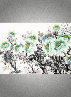 真迹牡丹画国画花鸟装饰字画