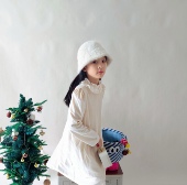 iris 秋冬新款 女童宫廷风丝绒连衣裙 baby 领口可拆卸 牛奶丝绒