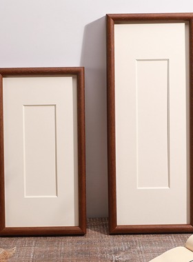 【好货】黑胡木色空白书法国字画框架送卡纸装裱任意尺寸相框