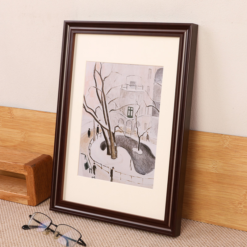 实木相框装裱A3定制任意尺寸拼图框外框架挂墙16寸24寸4K素描画框